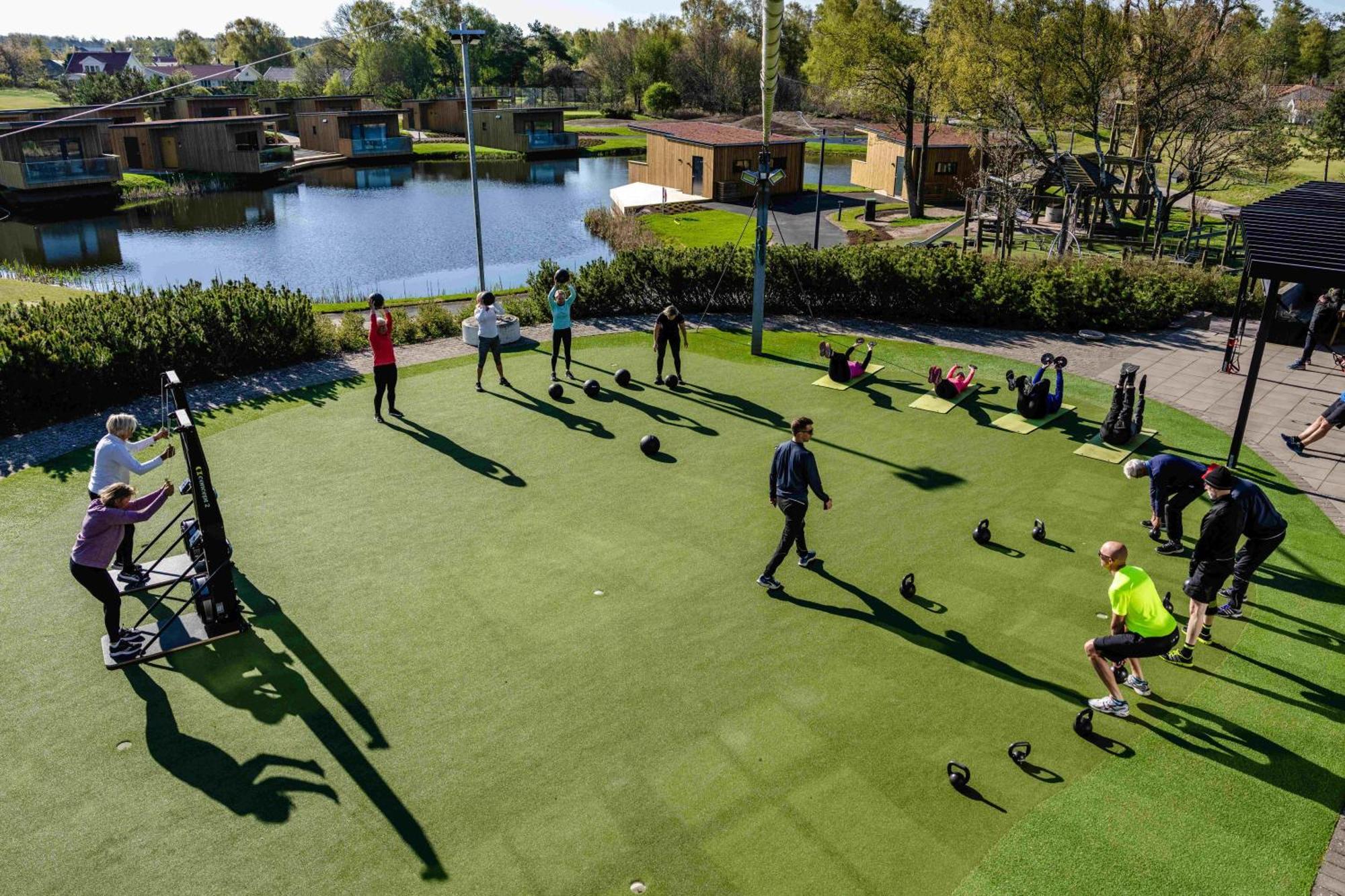 Halmstad Golfarena Stugor ภายนอก รูปภาพ